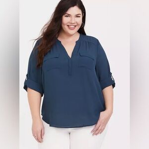 Torrid Deep Blue Blouse